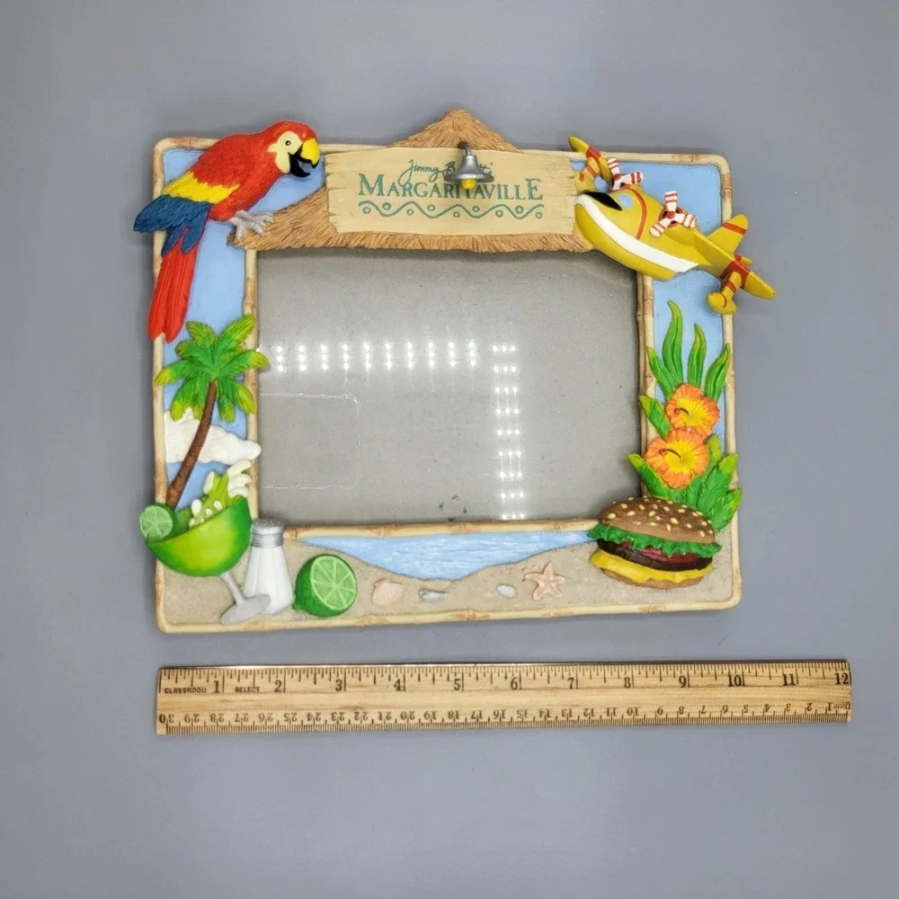 Jimmy Buffett Margaritaville Picture Frame 3D Summer Tropical Resin Multi